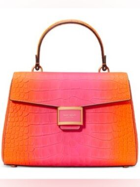 Kate Spade Katy Ombre Croc-embossed Medium Top-handle Bag